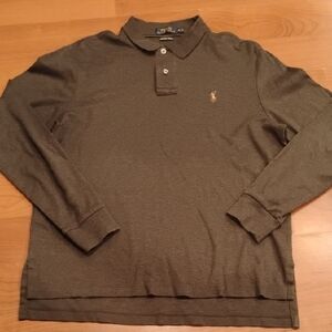 Polo by Ralph Lauren Men's Dark Green Long Sleeve Polo